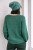 Sweter damski ciemnozielony ze srebrną nitką moher Italy oversize miękki