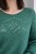 Sweter damski ciemnozielony ze srebrną nitką moher Italy oversize miękki