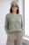 Sweter damski zielony ze srebrną nitką moher Italy oversize miękki