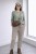 Sweter damski zielony ze srebrną nitką moher Italy oversize miękki