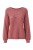 Sweter damski brudny róż ze srebrną nitką moher Italy oversize miękki