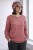 Sweter damski brudny róż ze srebrną nitką moher Italy oversize miękki