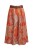 Spódnica damska midi boho paisley ruda z paskiem rozkloszowana Uni