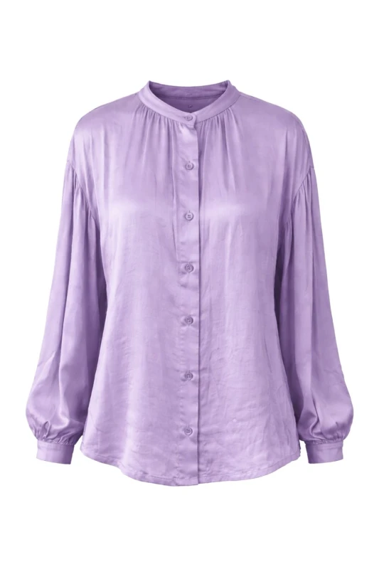 Koszula bluzka damska fioletowa 100% wiskoza Made in Italy oversize