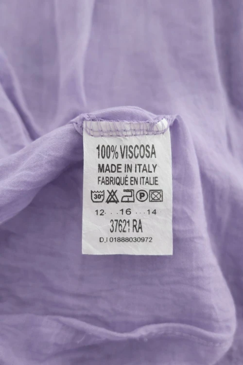 Koszula bluzka damska fioletowa 100% wiskoza Made in Italy oversize