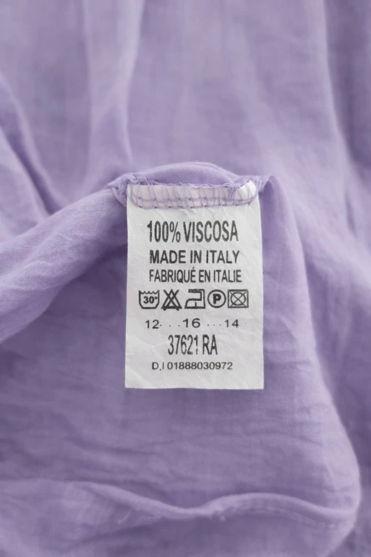 Koszula bluzka damska fioletowa 100% wiskoza Made in Italy oversize