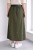 Spódnica damska khaki sztruksowa kieszenie pasek Italy One Size