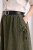 Spódnica damska khaki sztruksowa kieszenie pasek Italy One Size