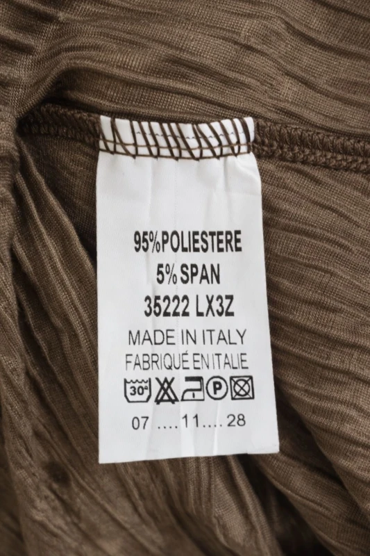 Sukienka damska elegancka połysk brązowa z efektownymi rękawami One Size