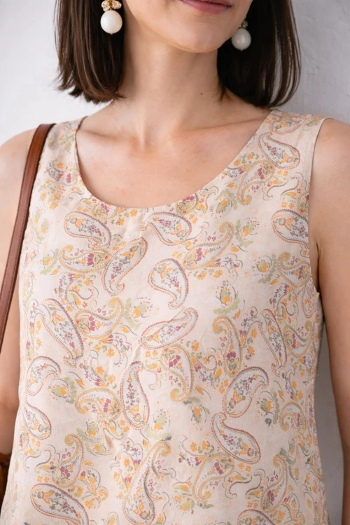 Sukienka damska wiskoza 100% włoska paisley boho lekka letnia oversize