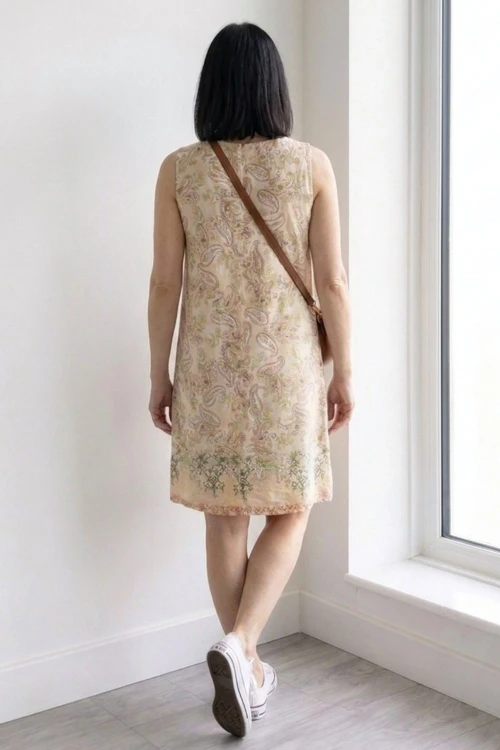 Sukienka damska wiskoza 100% włoska paisley boho lekka letnia oversize