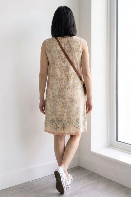 Sukienka damska wiskoza 100% włoska paisley boho lekka letnia oversize