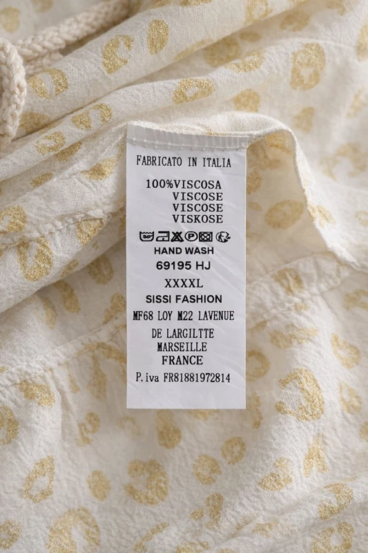 Spódnica damska Biało Złota Maxi Plus Size Wiązana Regulowana Panterka Italy