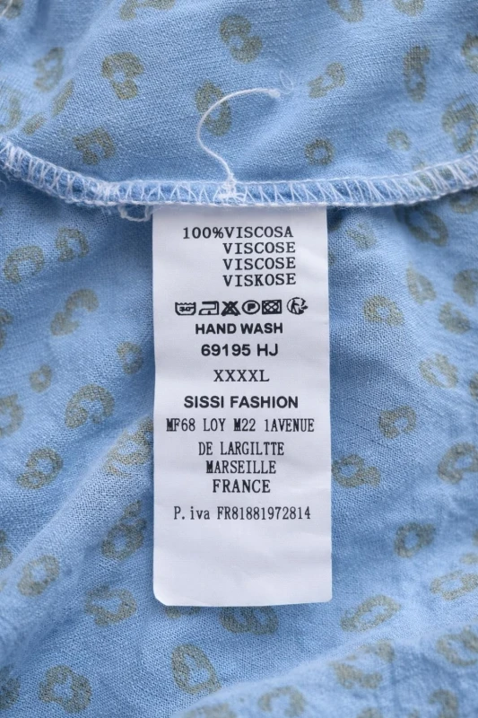 Spódnica damska Niebiesko Złota Maxi Plus Size Wiązana Regulowana Panterka Italy