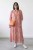 Sukienka damska maxi boho oversize różowo-pomarańczowa-beżowa bawełna Made in Italy