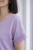 Bluzka damska fiolet casual oversize z delikatnym zwężeniem na dole letnia Italy
