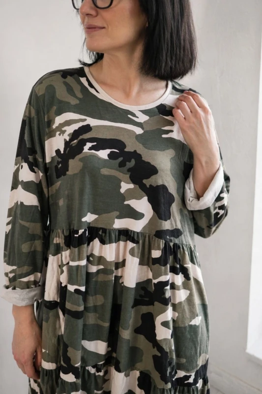Sukienka damska MORO oversize luźna bawełna włoska styl casual Uni