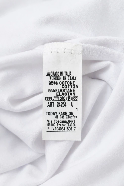 Bluzka damska casual luźny fason Made in Italy biała uniwersalna