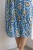 Sukienka damska luźna oversize niebieska wzory kieszenie casual Uni