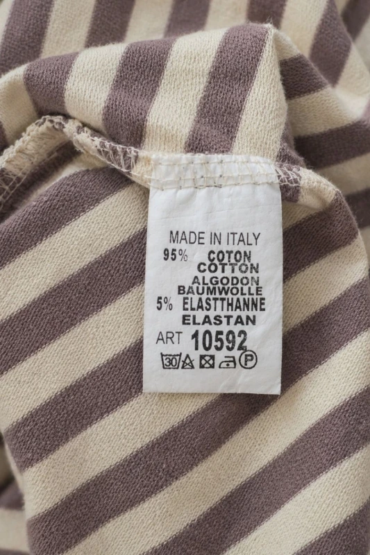 Spodnie damskie alladynki brązowe luźne w paski ITALY bawełna oversize