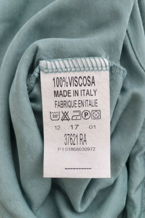 Koszula bluzka damska miętowa 100% wiskoza Made in Italy oversize