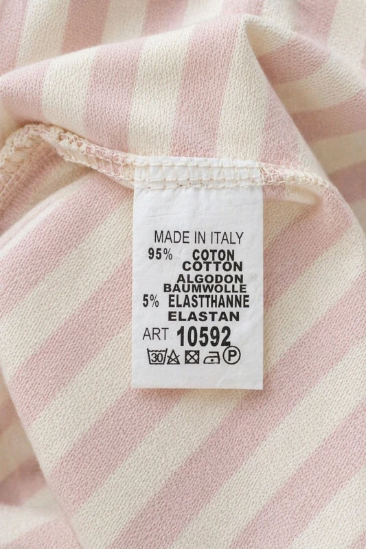 Spodnie damskie alladynki blady róż luźne w paski ITALY bawełna oversize