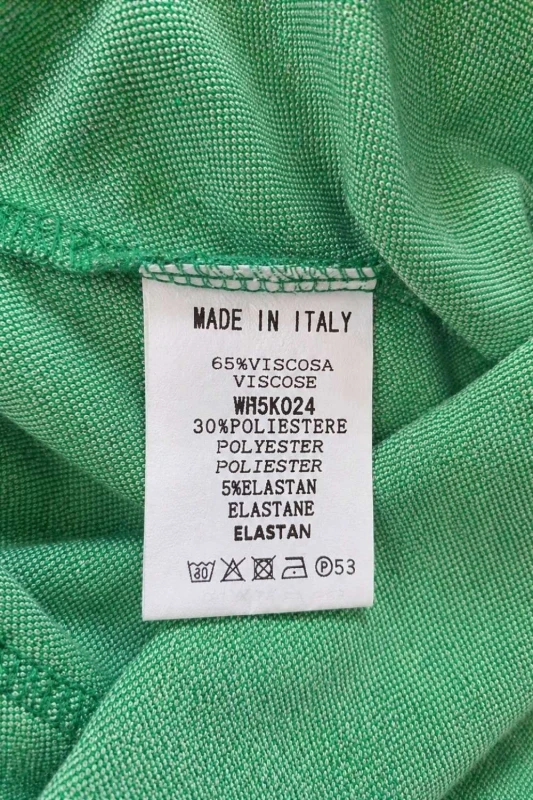 Ogrodniczki damskie zielone geometryczne Made in Italy luźny styl Uni