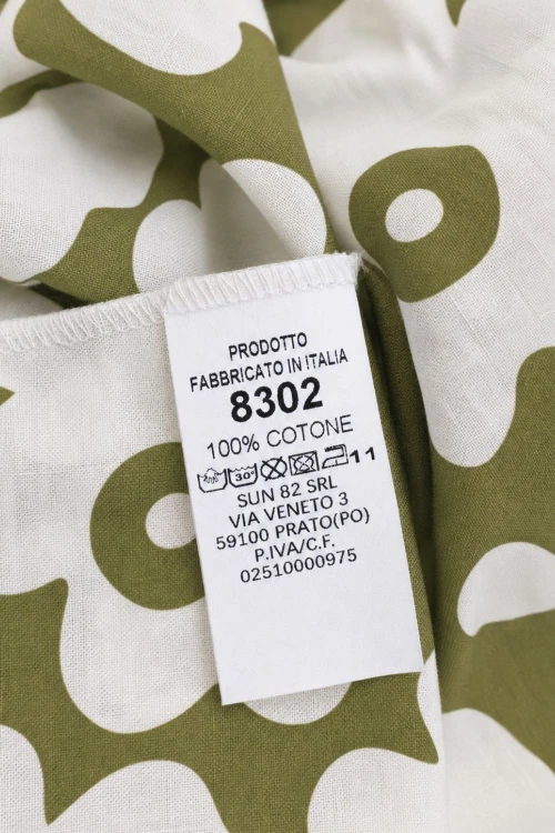 Bluzka damska kwiatowa jasnozielona luźny krój, przewiewna, styl casual Uni
