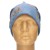 Czapka damska Beanie włoska cienka smerfetka niebieska w kwiaty