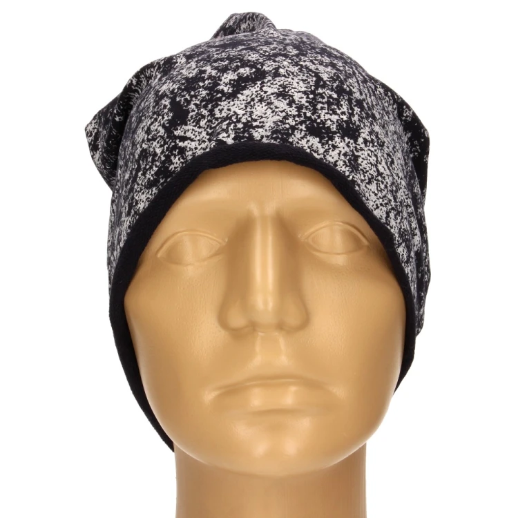 Czapka damska Beanie włoska cienka smerfetka granatowa nakrapiana