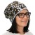 Czapka damska Beanie włoska cienka smerfetka niebieska moro panterka