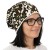 Czapka damska Beanie włoska cienka smerfetka biała moro panterka