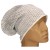Czapka damska Beanie włoska cienka smerfetka biała w granatowy wzór