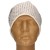 Czapka damska Beanie włoska cienka smerfetka biała w granatowy wzór