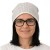 Czapka damska Beanie włoska cienka smerfetka biała w granatowy wzór