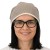 Czapka damska Beanie włoska cienka smerfetka beżowa w drobny wzór