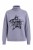 Sweter damski golf fioletowy z nadrukiem gwiazda miękki Uni