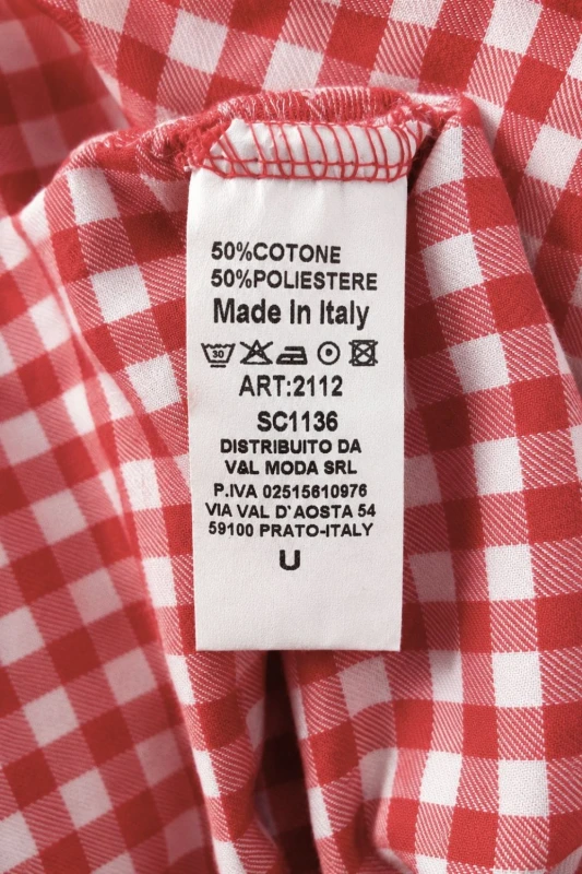 Sukienka damska czerwona w kratkę Vichy długa zwiewna letnia kokarda Uni