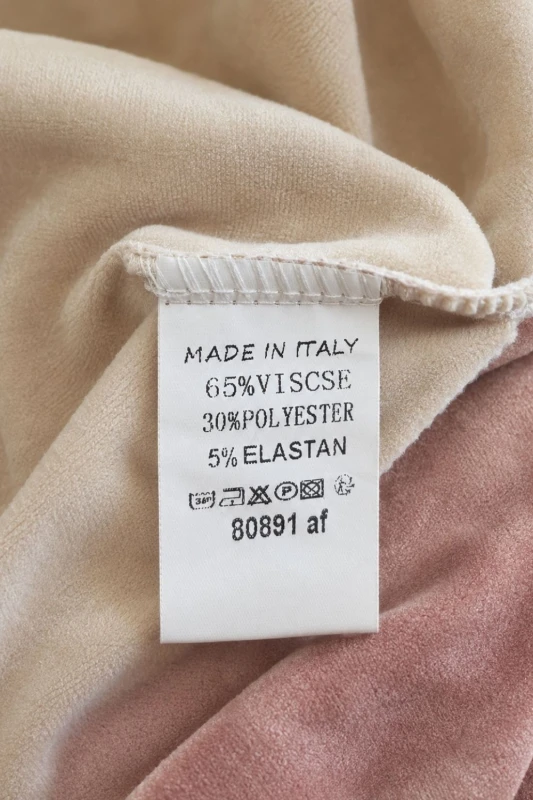 Bluzka damska welurowa ombre Vintage beżowa one size Made in Italy