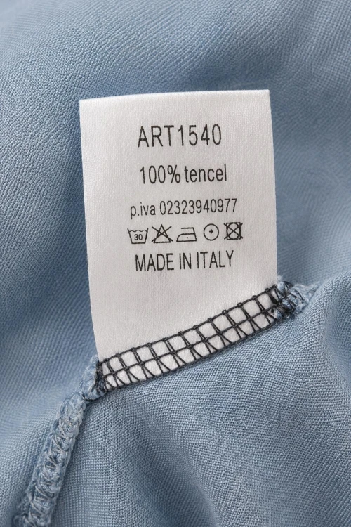 Sukienka damska niebieska jeansowa bez rękawów luźna Made in Italy