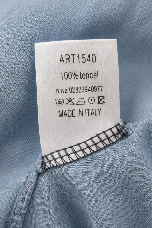 Sukienka damska niebieska jeansowa bez rękawów luźna Made in Italy