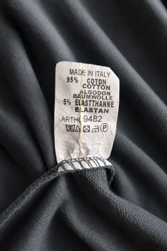 Bluzka tunika damska grafit oversize bawełna gwiazda Made in Italy