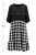 Sukienka damska czarna krata vichy oversize falbany Italy Uni