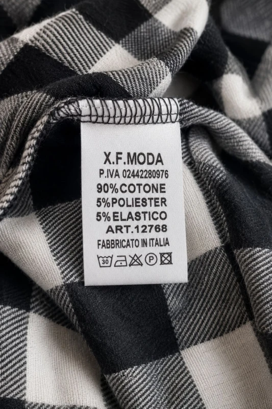 Sukienka damska czarna krata vichy oversize falbany Italy Uni