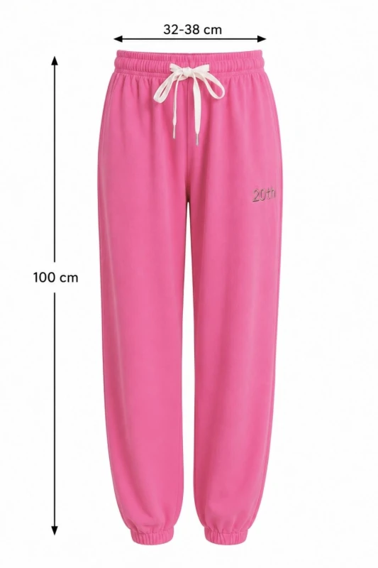 Spodnie damskie dresowe różowe joggery bawełna 85% S/M