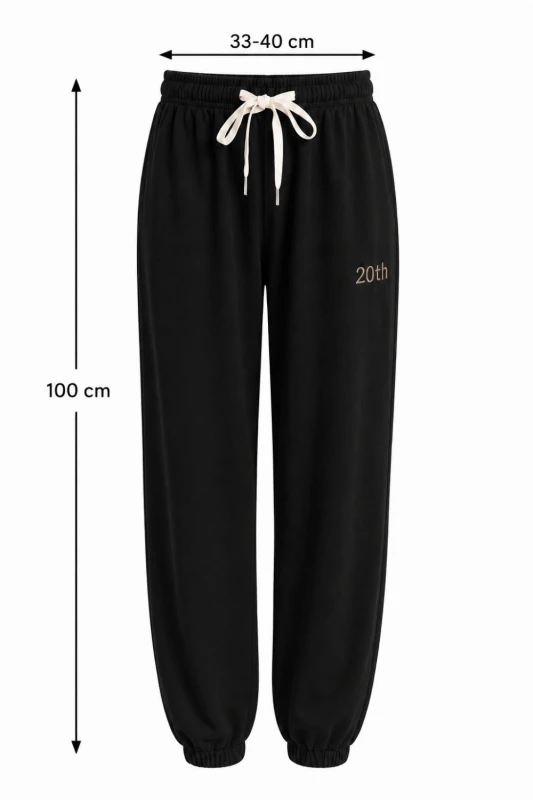 Spodnie damskie dresowe czarne joggery bawełna 85% M/L