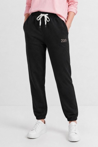 Spodnie damskie dresowe czarne joggery bawełna 85% M/L