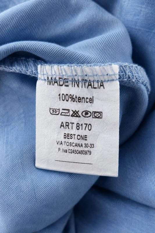 Sukienka damska jeansowa OVERSIZE niebieska falbanka Italy