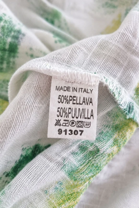 Sukienka damska oversize len bawełna asymetryczna falbana Italy