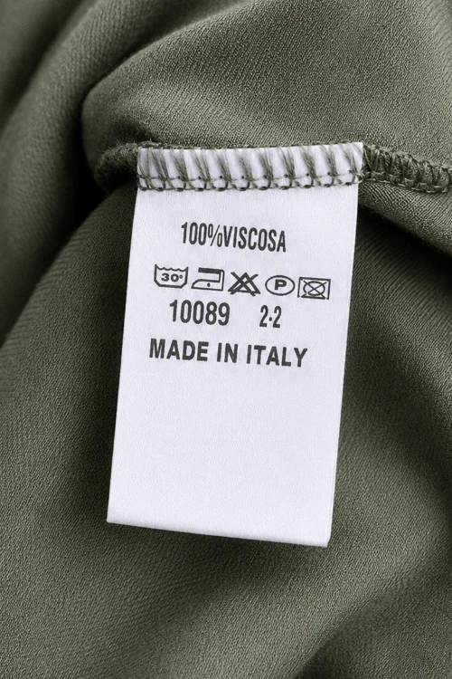 Sukienka damska zielona asymetryczna 100% wiskoza Made in Italy